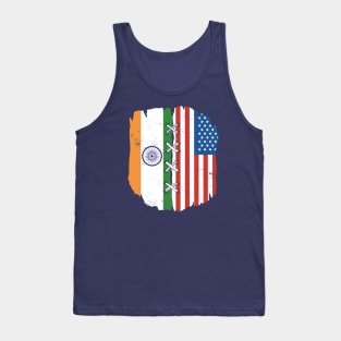 Proud Indian American Heritage // India and USA Flags Tank Top